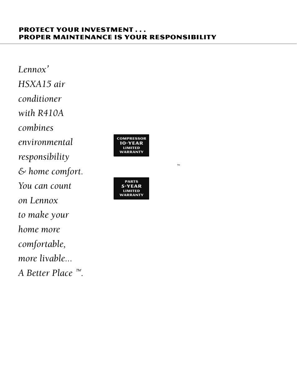 Lennox International Inc. HSXA15 User Manual | Page 2 / 4