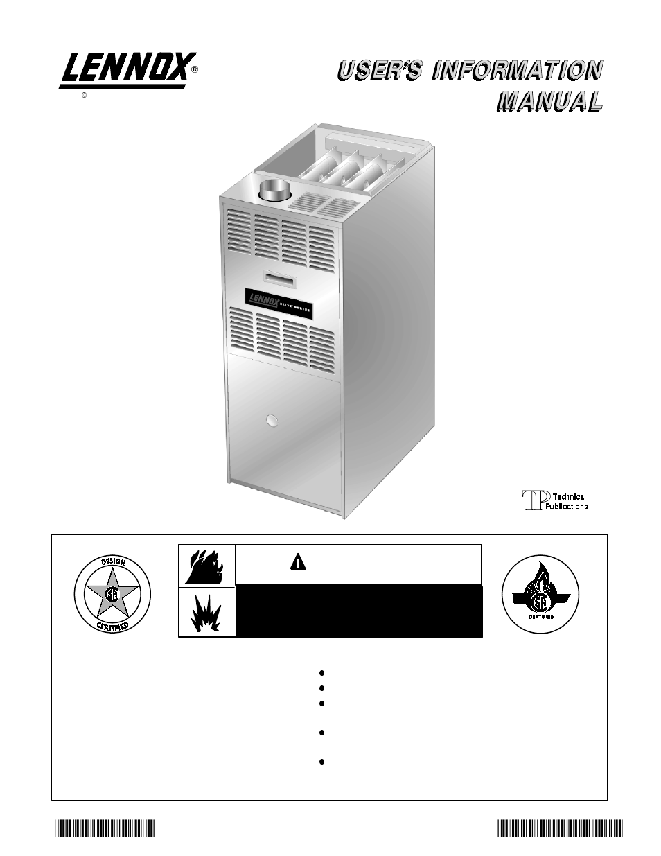 Lennox International Inc. G50UH(X) SERIES User Manual | 6 pages