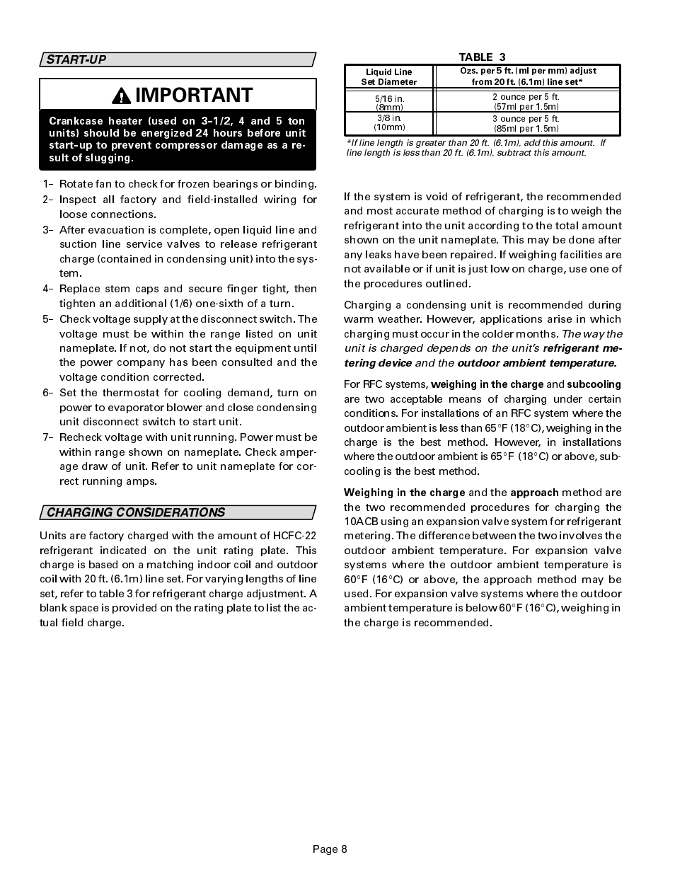 Important | Lennox International Inc. 10ACB User Manual | Page 8 / 12