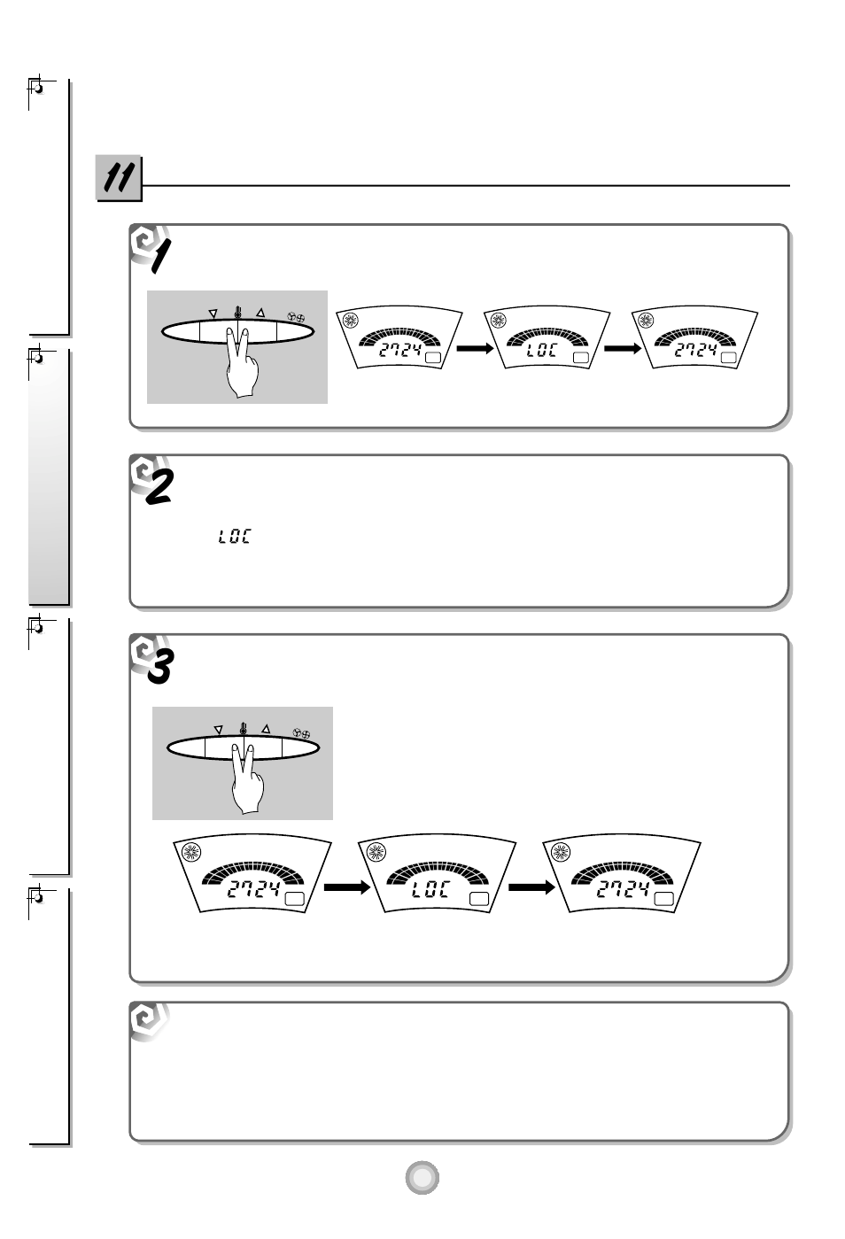 Child lock operation procedure, Auto restart | Lennox International Inc. R22 User Manual | Page 15 / 18