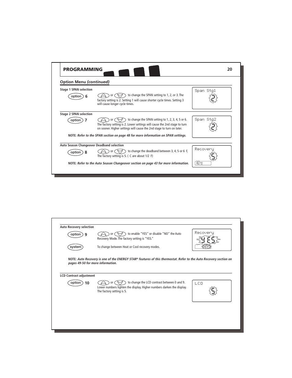 Programming | Lennox International Inc. 43558 User Manual | Page 11 / 31