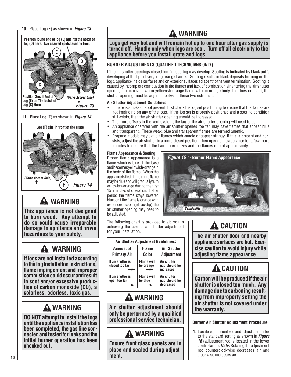 Warning, Caution | Lennox International Inc. MPB35ST-NM User Manual | Page 10 / 20