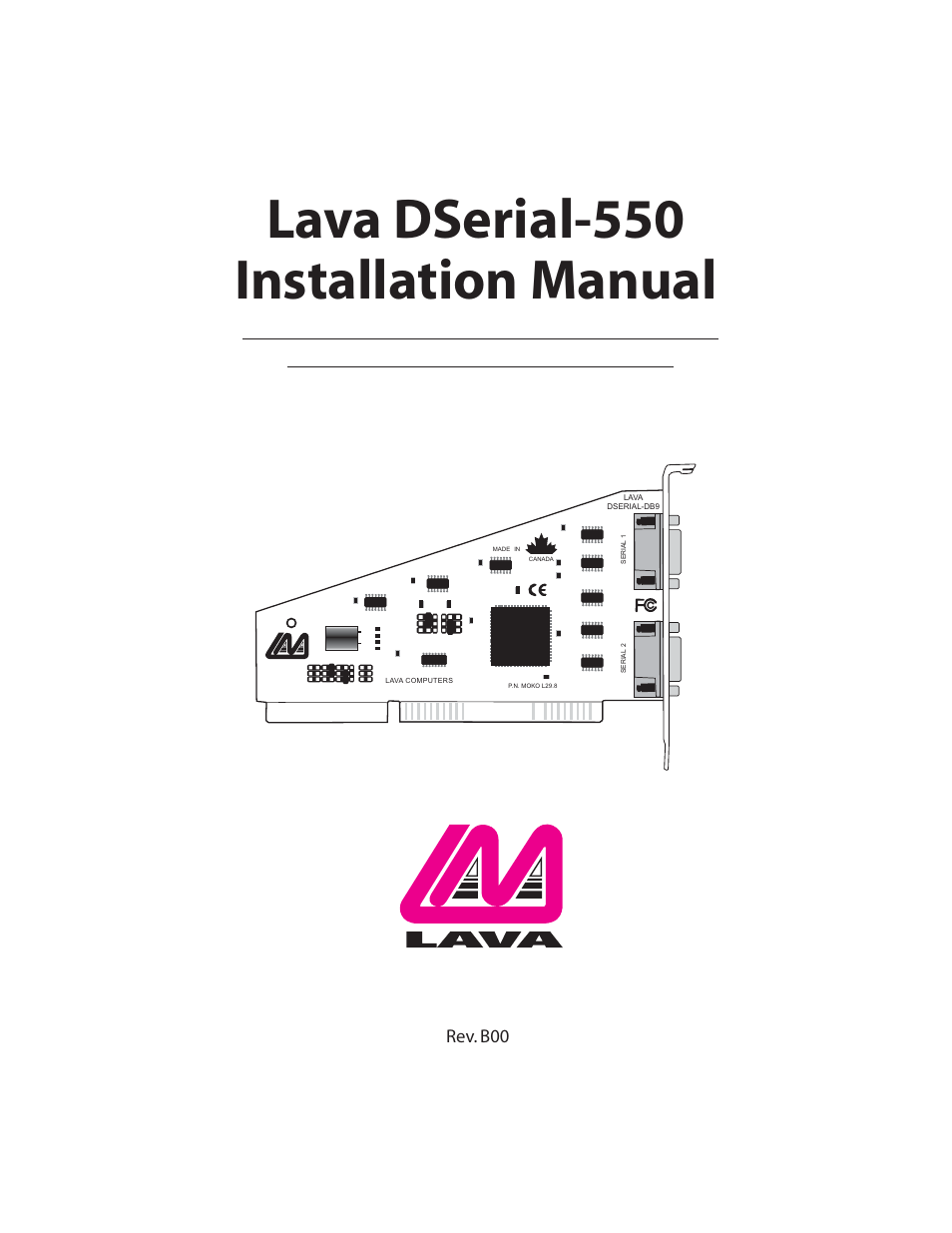 Lava Computer DSerial-550 User Manual | 4 pages