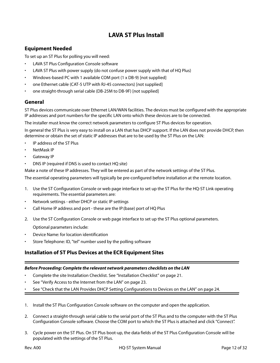 Lava st plus install | Lava Computer HQ-ST Link User Manual | Page 14 / 34