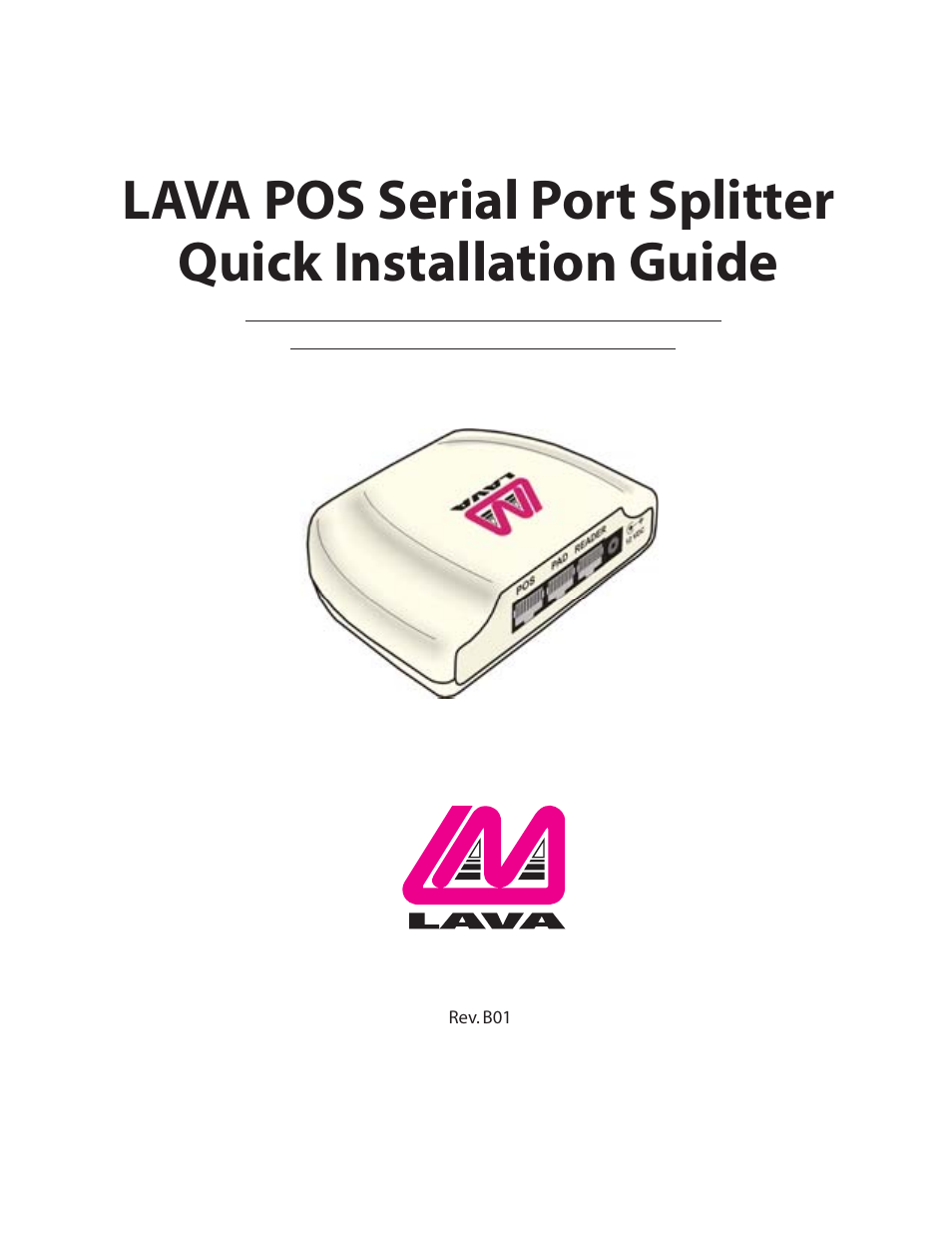 Lava Computer Serial Port Splitter LAVA POS User Manual | 7 pages