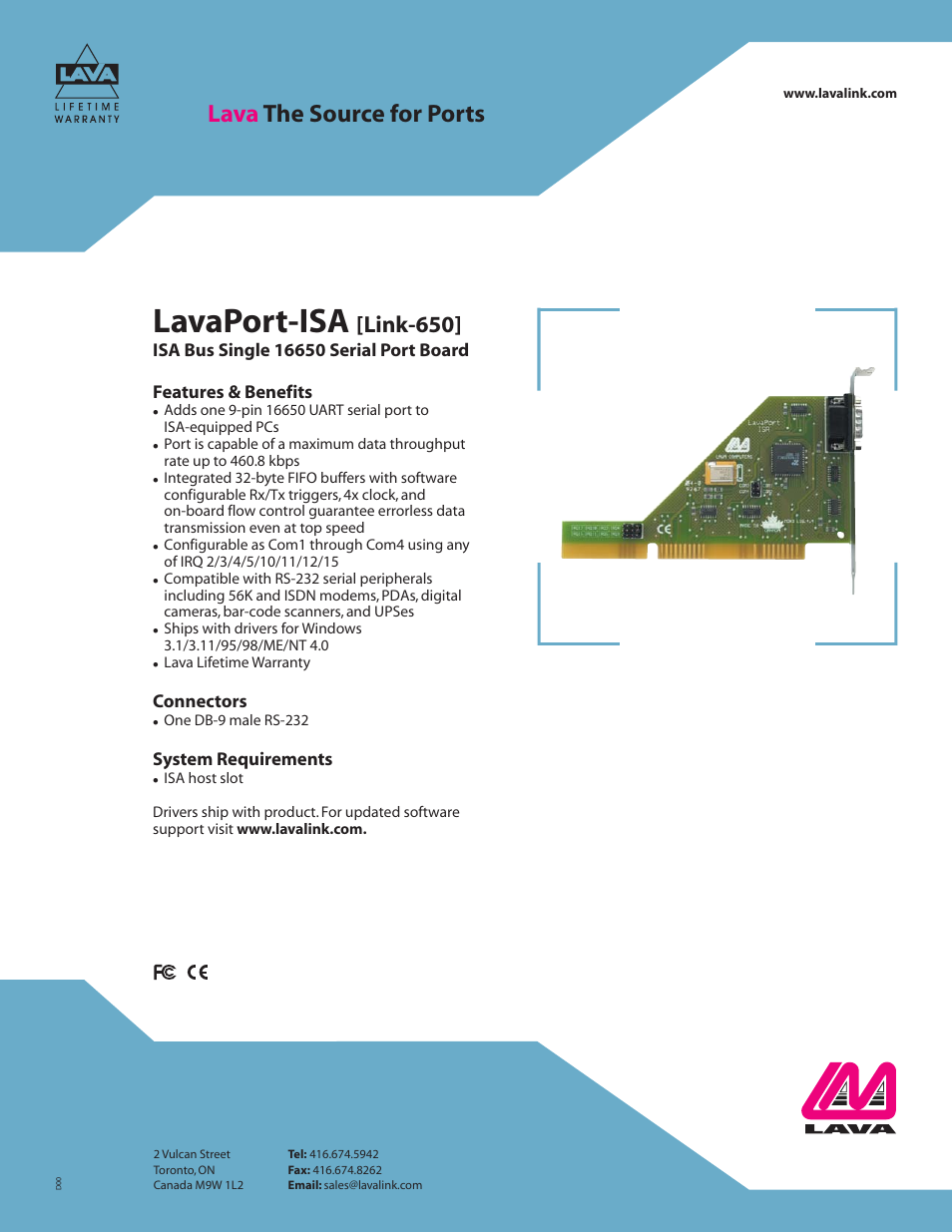 Lava Computer 16650 User Manual | 1 page