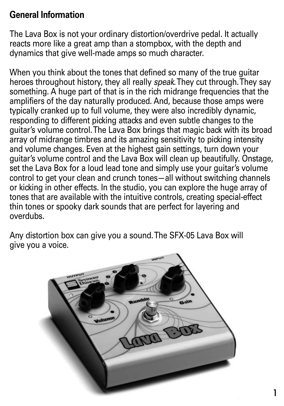 Lava Computer Lava BoxTM Distortion SFX-05 User Manual | Page 2 / 8