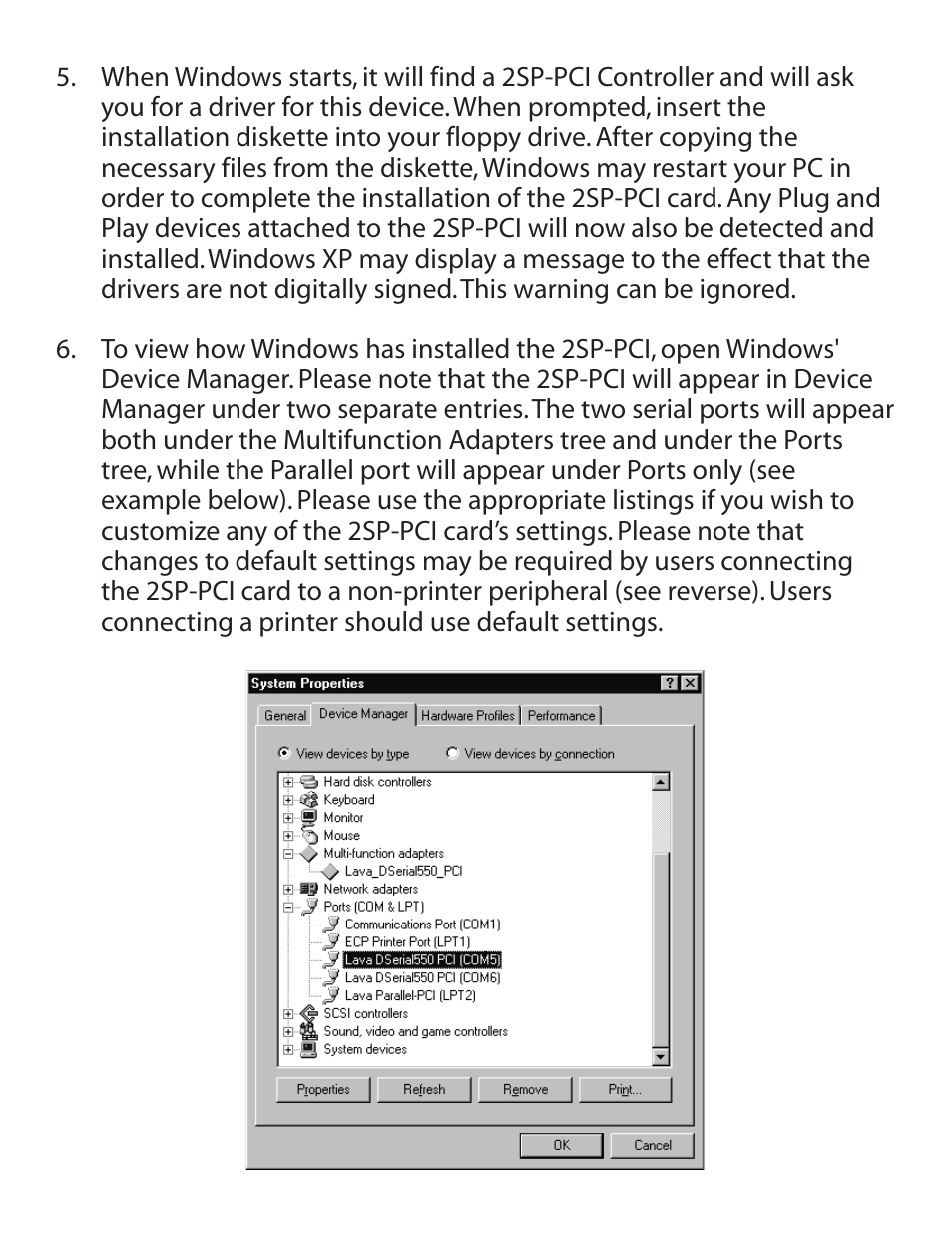 Lava Computer 2SP-PCI User Manual | Page 3 / 8