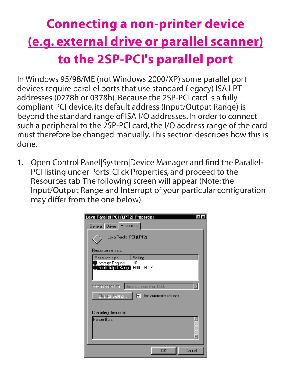 Lava Computer 2SP-PCI User Manual | Page 4 / 8