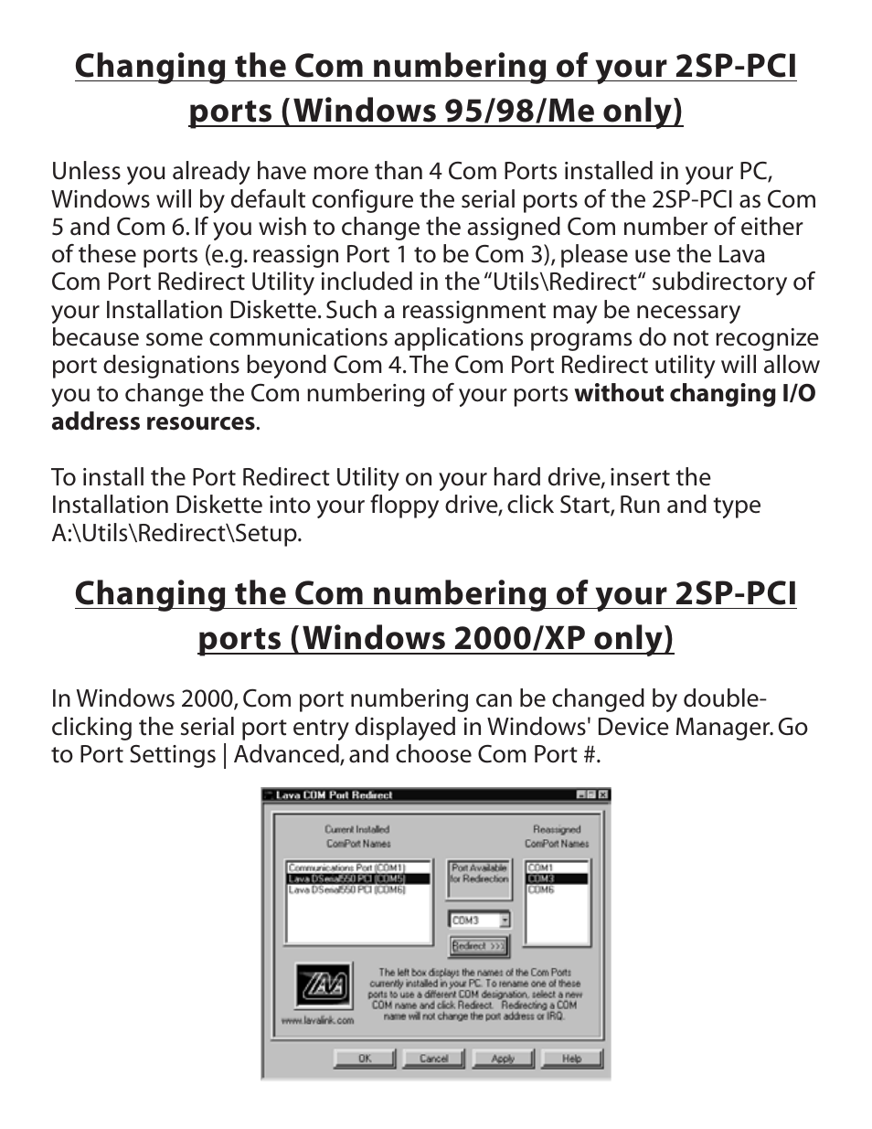 Lava Computer 2SP-PCI User Manual | Page 6 / 8