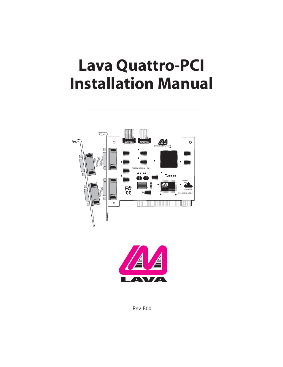 Lava Computer QUATTRO-PCI User Manual | 8 pages