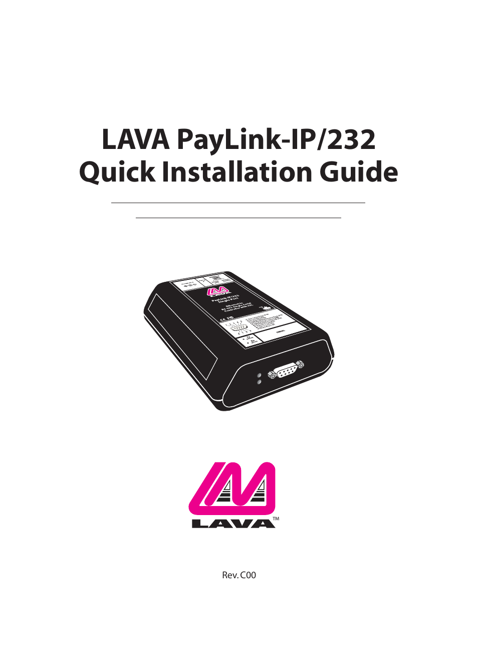 Lava Computer PAYLINK IP/232 User Manual | 16 pages