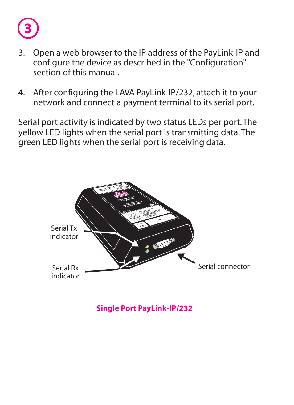 Lava Computer PAYLINK IP/232 User Manual | Page 4 / 16