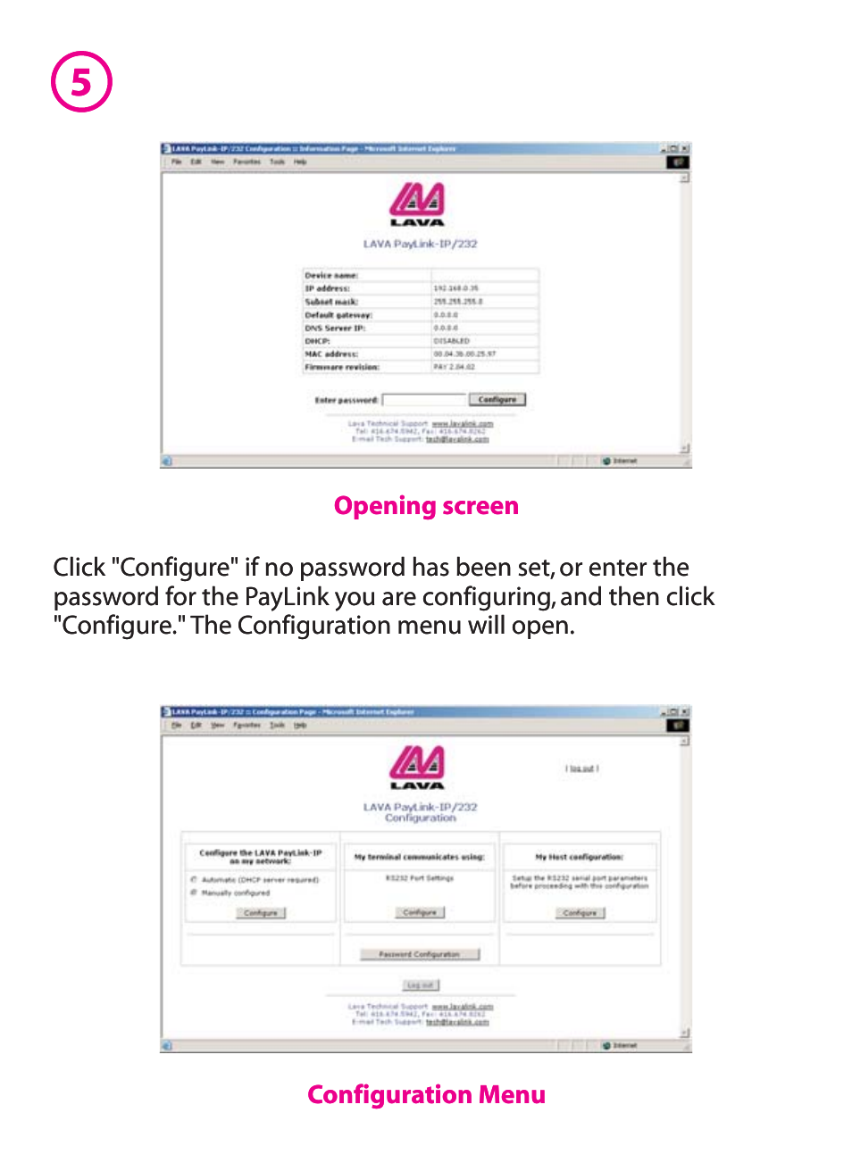 Lava Computer PAYLINK IP/232 User Manual | Page 6 / 16