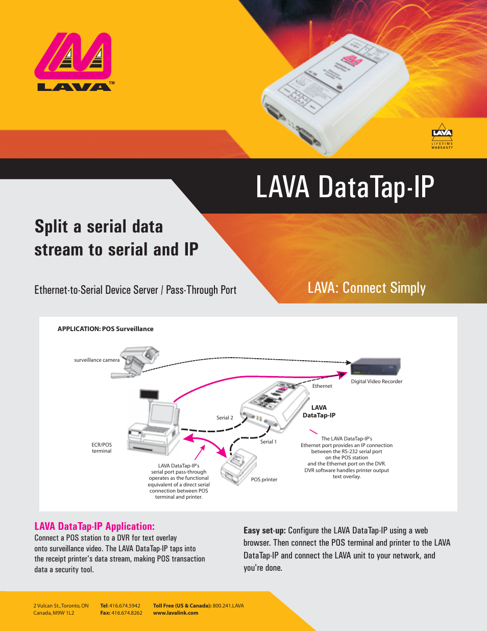 Lava Computer Lava DATATAP-IP User Manual | 2 pages