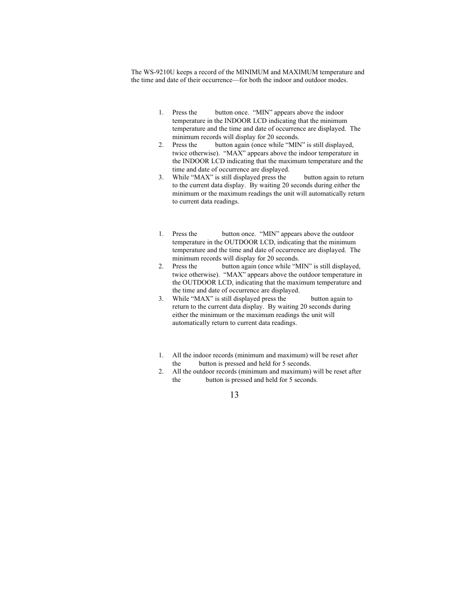 La Crosse Technology WS-9210U User Manual | Page 13 / 21