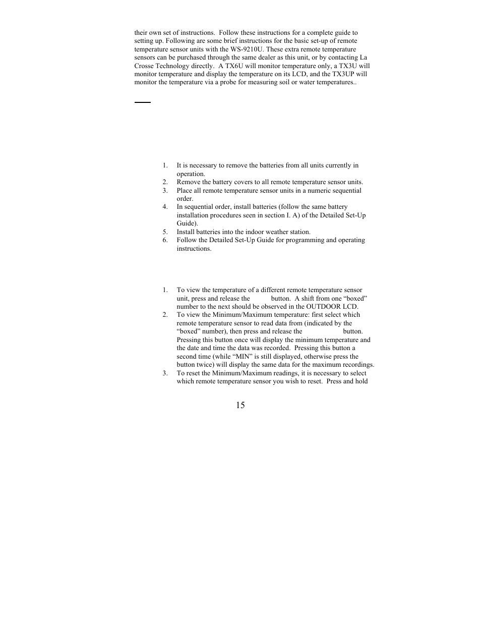 La Crosse Technology WS-9210U User Manual | Page 15 / 21