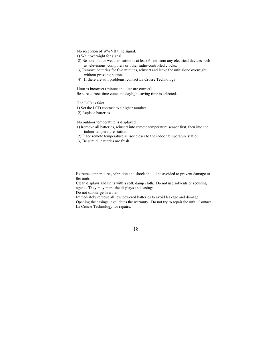 La Crosse Technology WS-9210U User Manual | Page 18 / 21