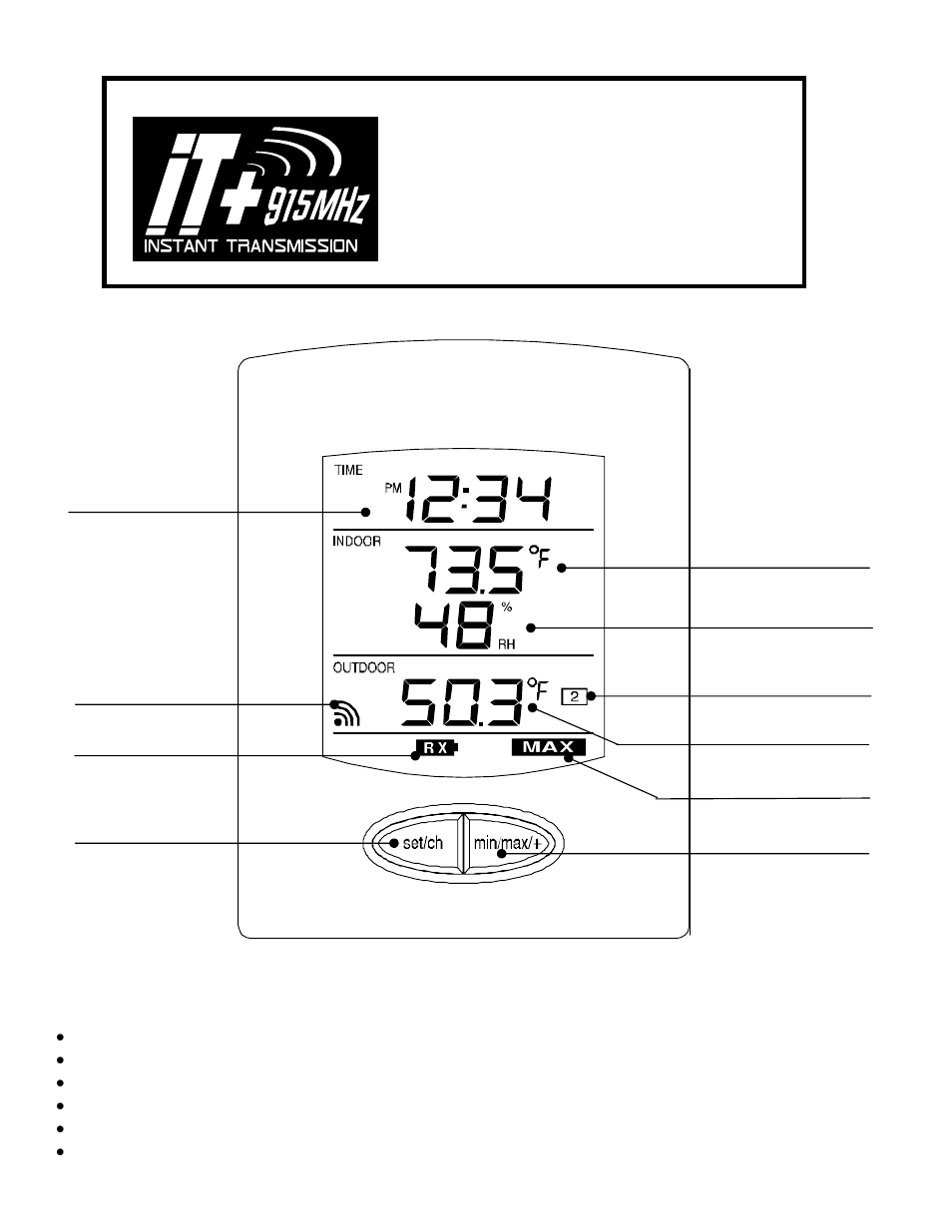 Figure 1 | La Crosse Technology WS-9029U User Manual | Page 3 / 11