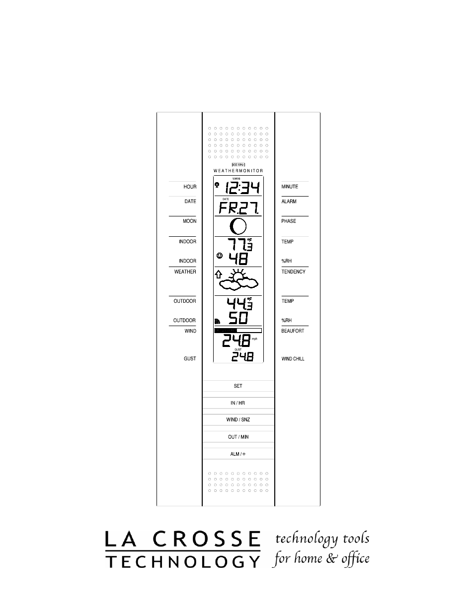 La Crosse Technology WIRELESS 433 MHZ WS-7395U User Manual | 21 pages