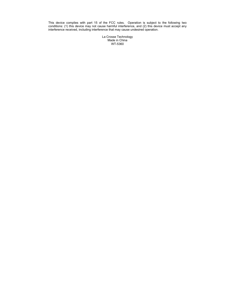 La Crosse Technology WT-5360U User Manual | Page 13 / 13