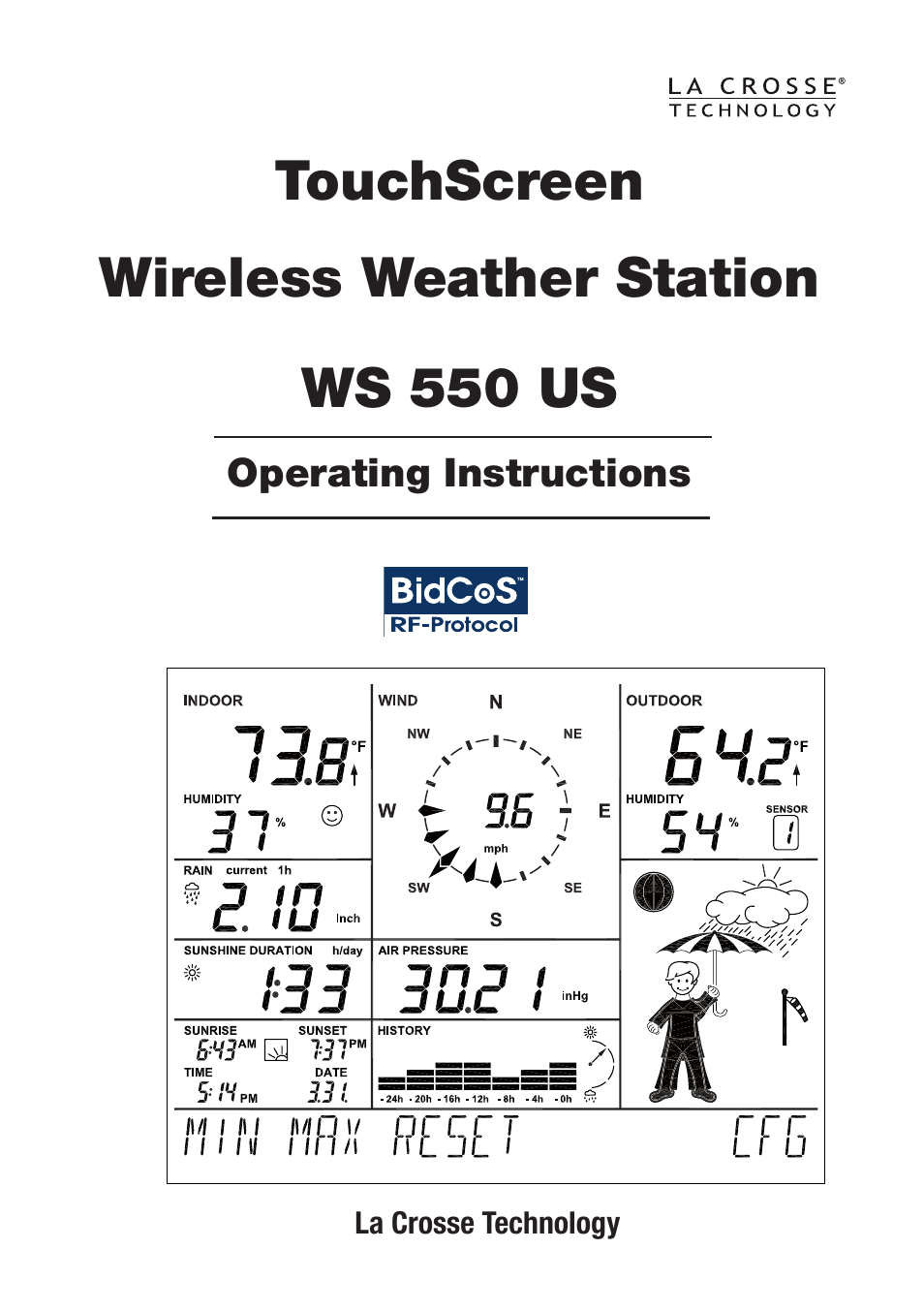 La Crosse Technology WS 550 US User Manual | 64 pages