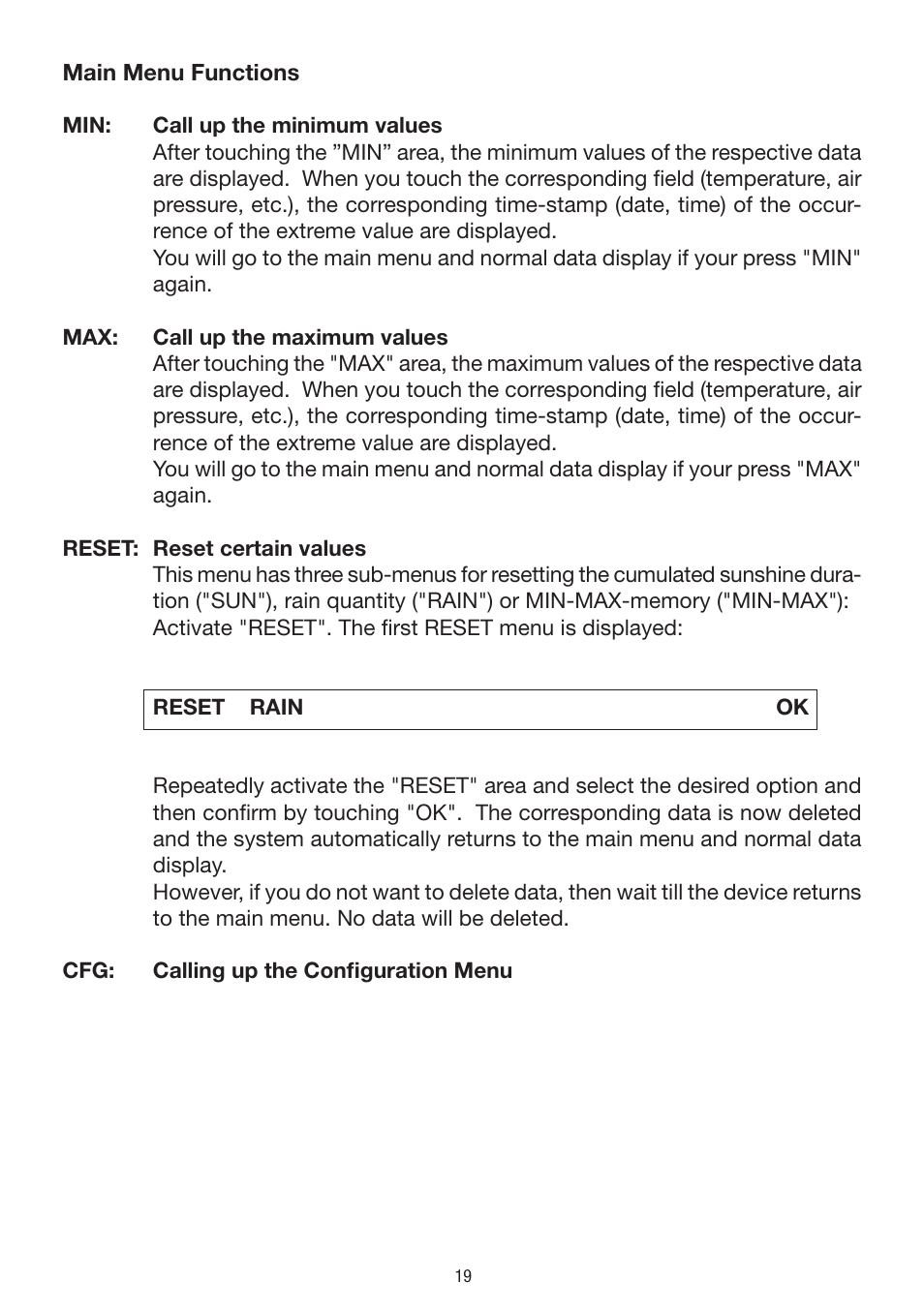 La Crosse Technology WS 550 US User Manual | Page 19 / 64