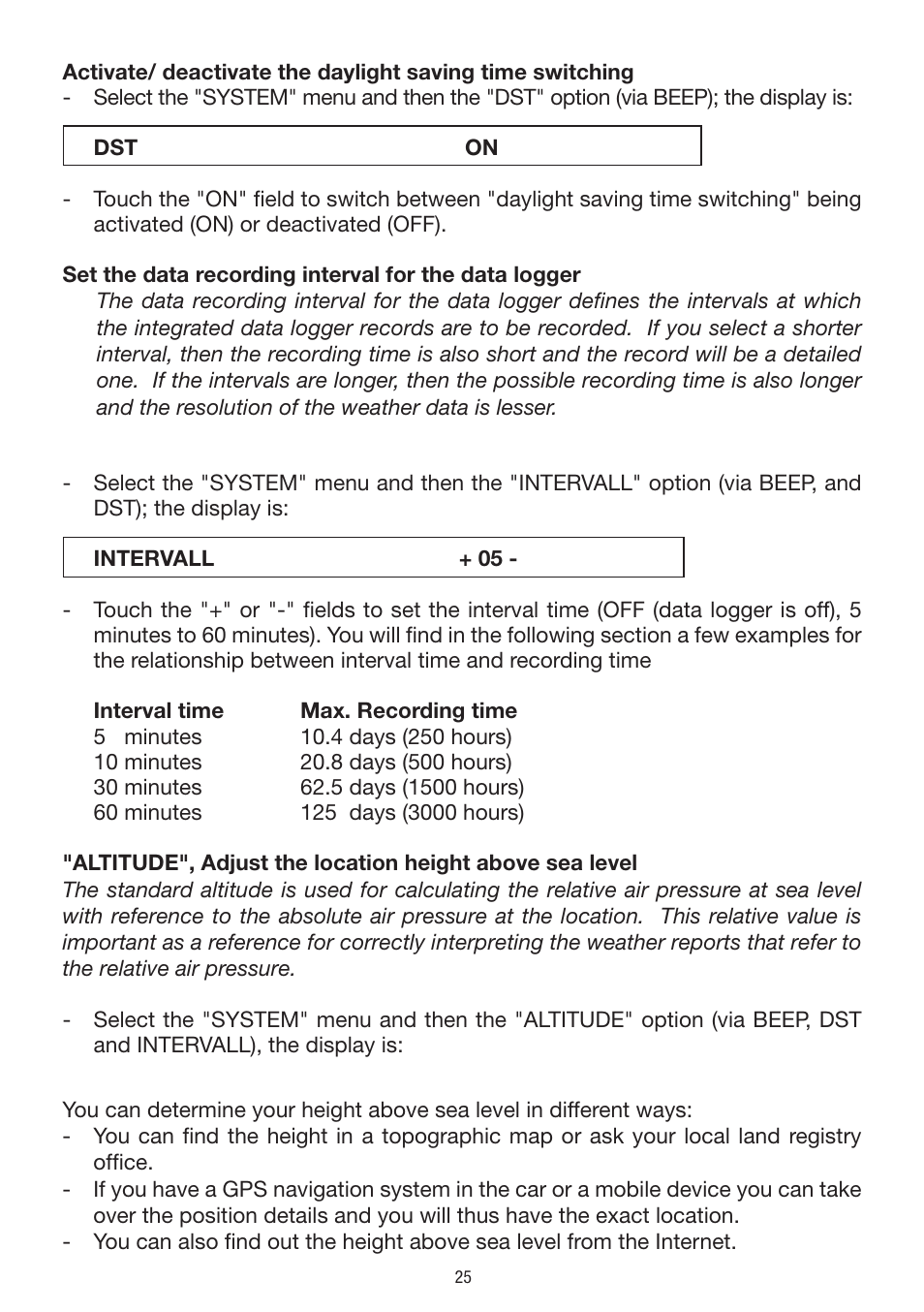 La Crosse Technology WS 550 US User Manual | Page 25 / 64