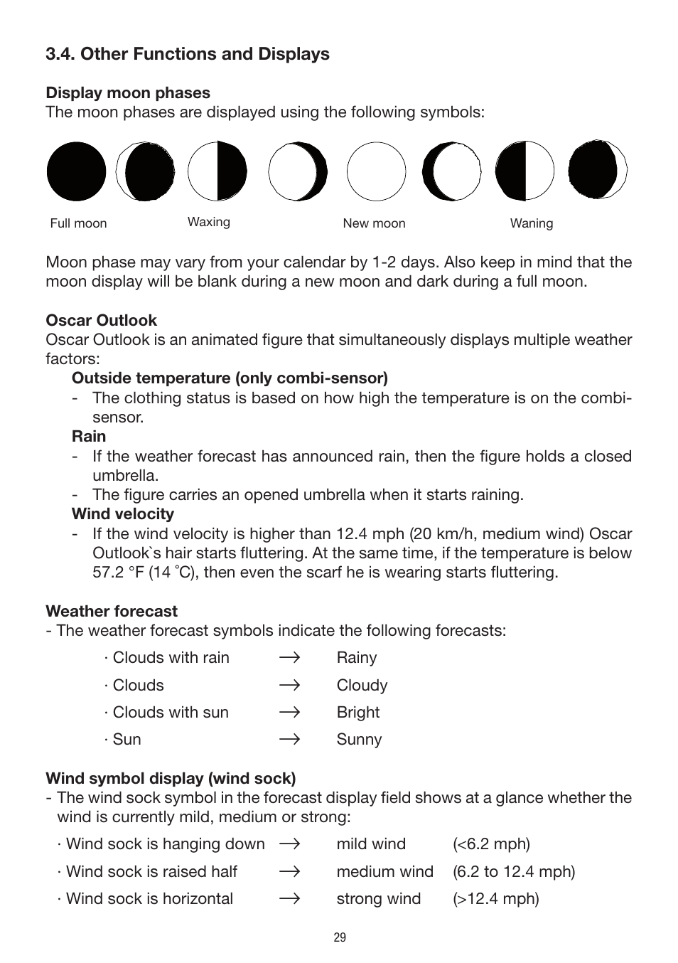 La Crosse Technology WS 550 US User Manual | Page 29 / 64