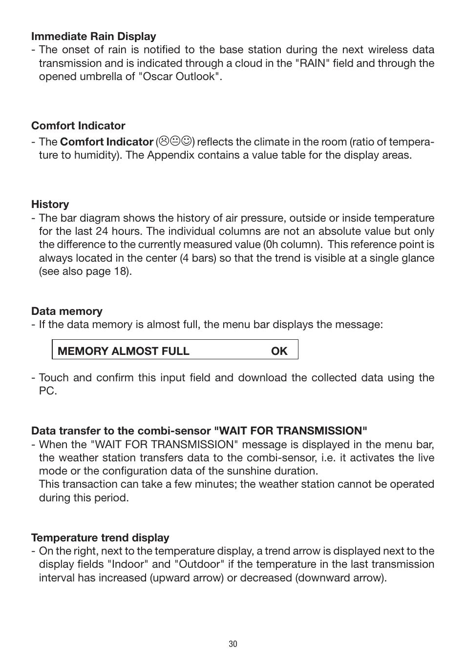 La Crosse Technology WS 550 US User Manual | Page 30 / 64