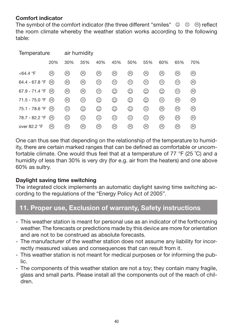La Crosse Technology WS 550 US User Manual | Page 40 / 64