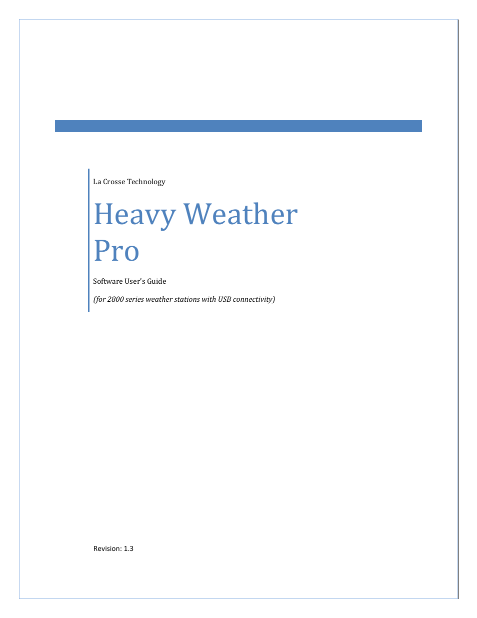 La Crosse Technology 2800 User Manual | 40 pages