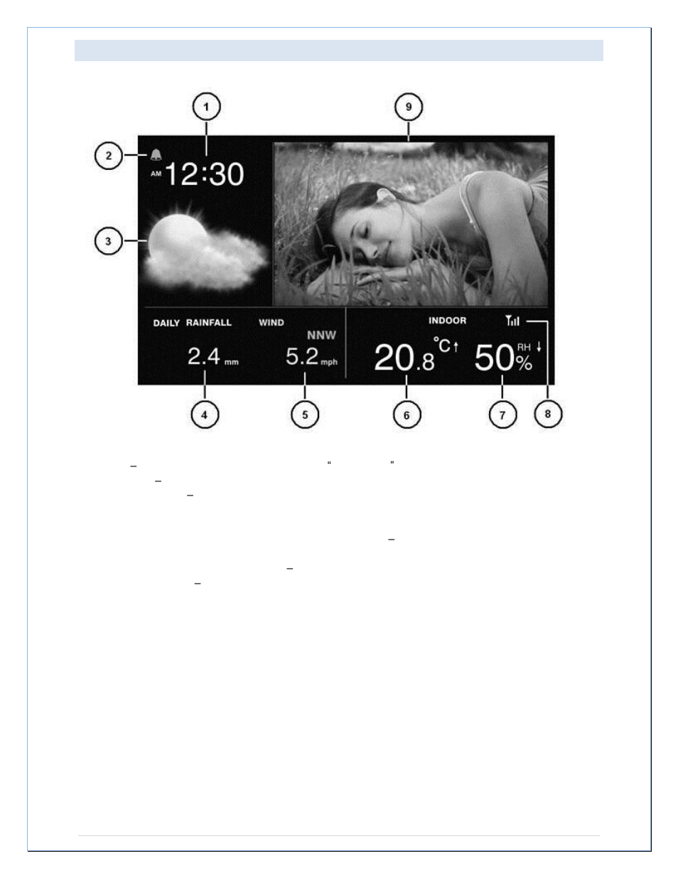 Weather and photo mode | La Crosse Technology 308-807 User Manual | Page 21 / 28