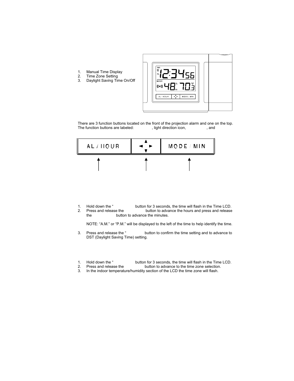 La Crosse Technology Radio Controlled Projection Alarm WT-5110 User Manual | Page 6 / 40