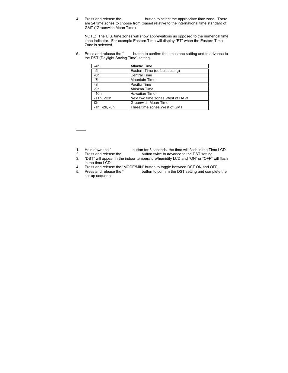 La Crosse Technology Radio Controlled Projection Alarm WT-5110 User Manual | Page 7 / 40