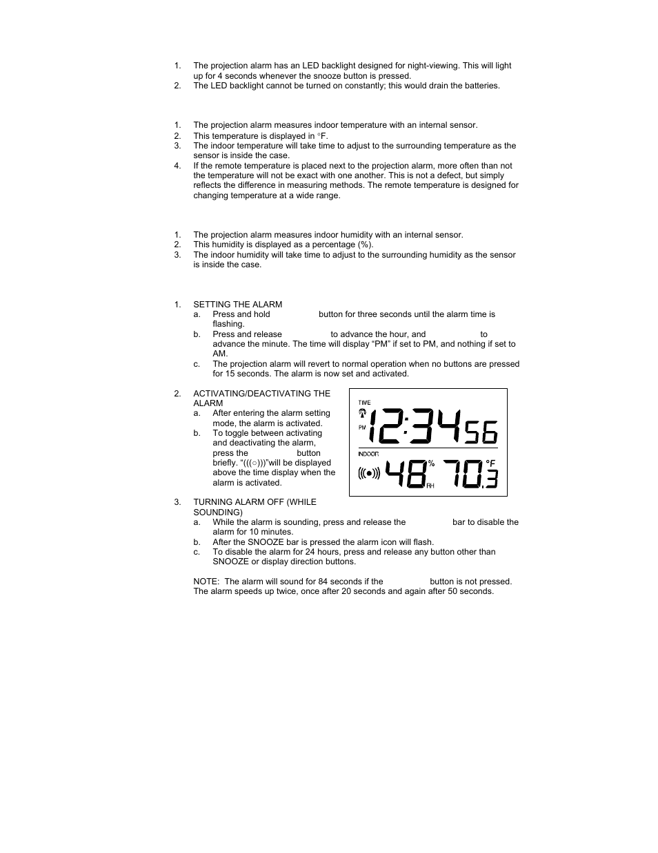 La Crosse Technology Radio Controlled Projection Alarm WT-5110 User Manual | Page 9 / 40