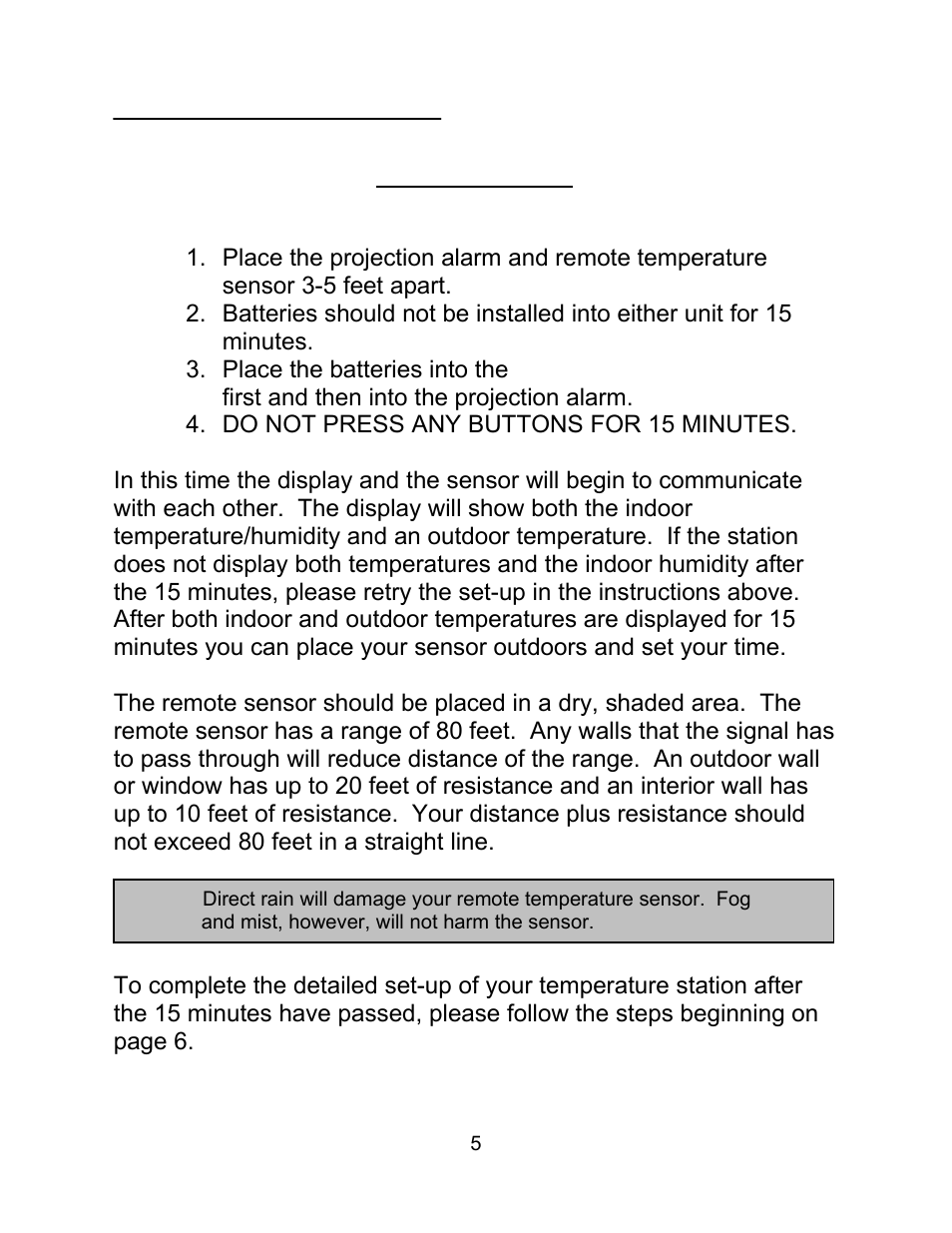 Uick set-up guide | La Crosse Technology WT-5130ER User Manual | Page 5 / 23