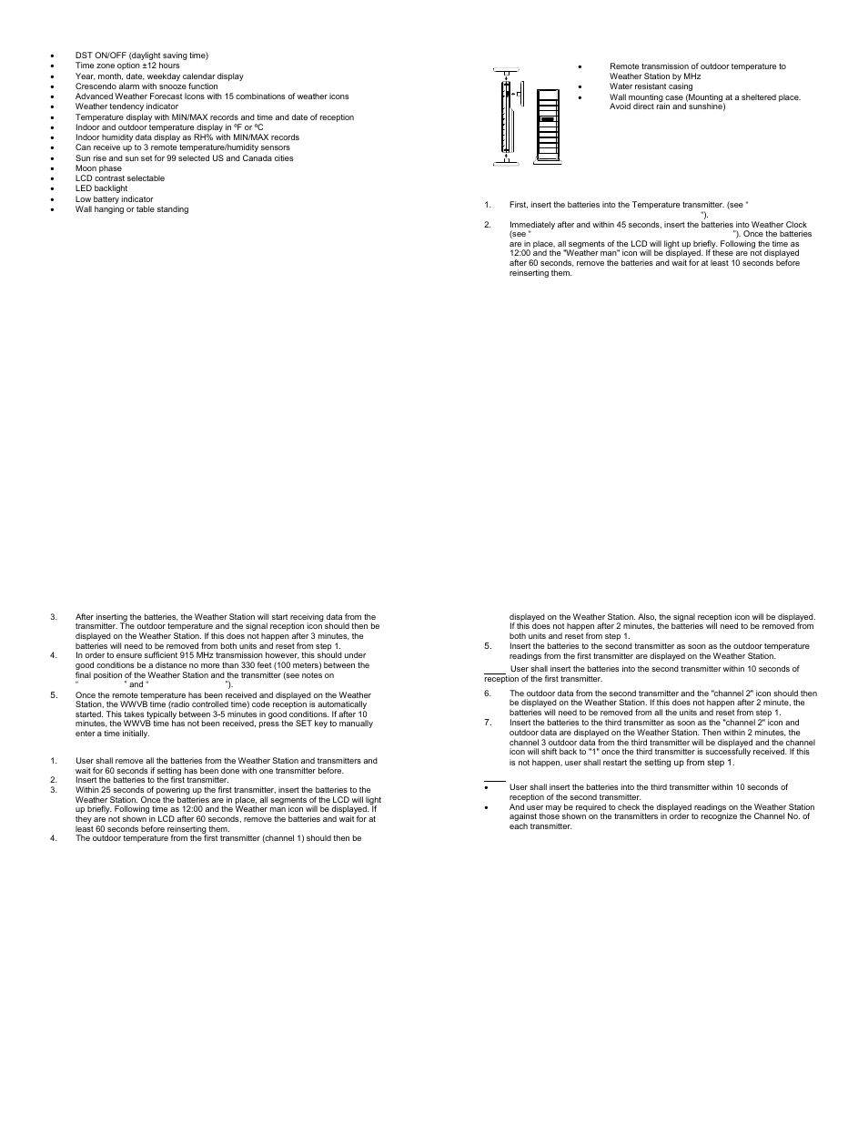 La Crosse Technology WS-9611U-IT User Manual | Page 2 / 17