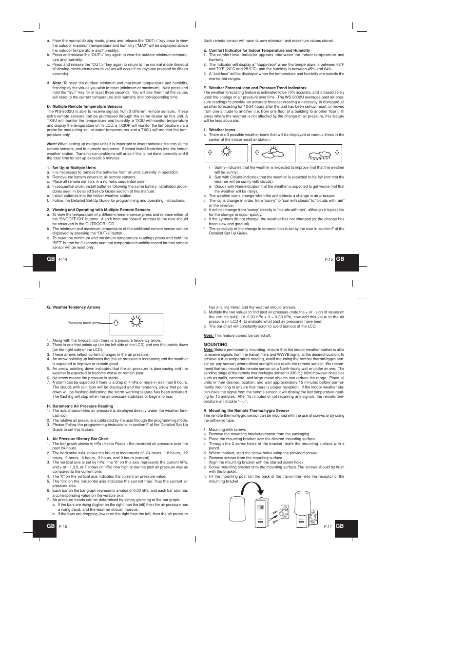 Remote thermo-sensor | La Crosse Technology Wireless 433 MHz Weather Station WS-9032U User Manual | Page 5 / 9