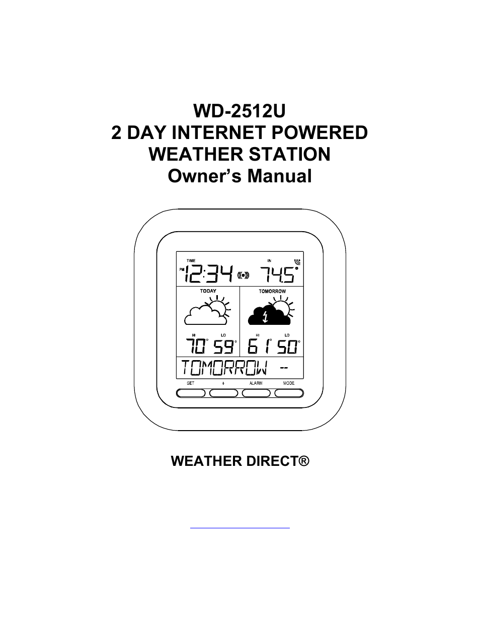 La Crosse Technology Weather Direct WD-2512U User Manual | 26 pages