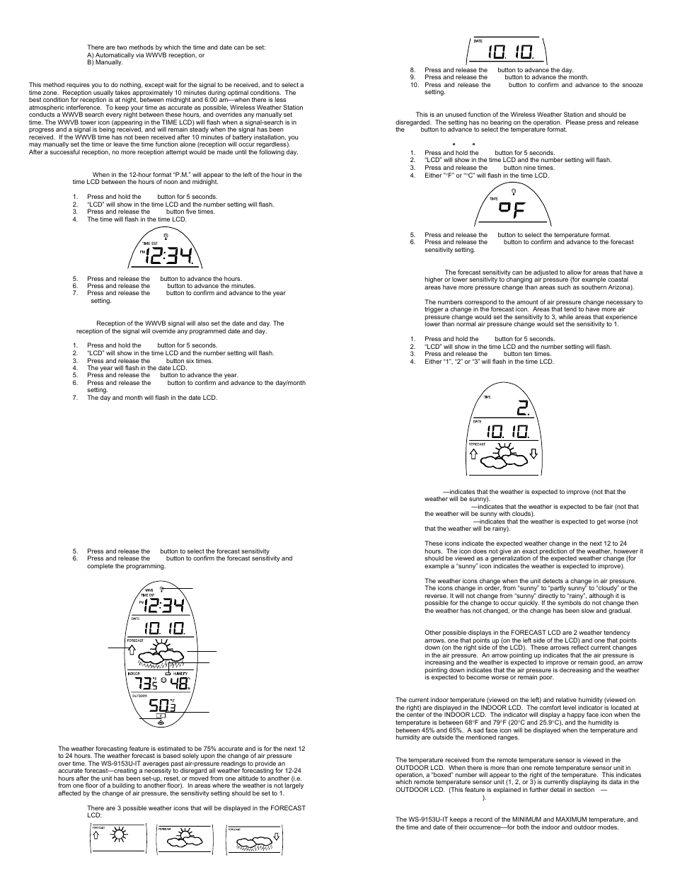 La Crosse Technology WS-9153U-IT User Manual | Page 3 / 5