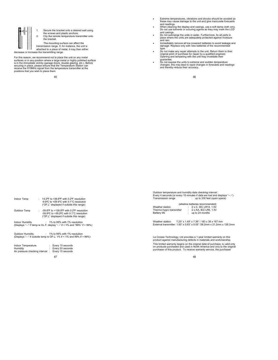 La Crosse Technology WS-9049 User Manual | Page 12 / 13