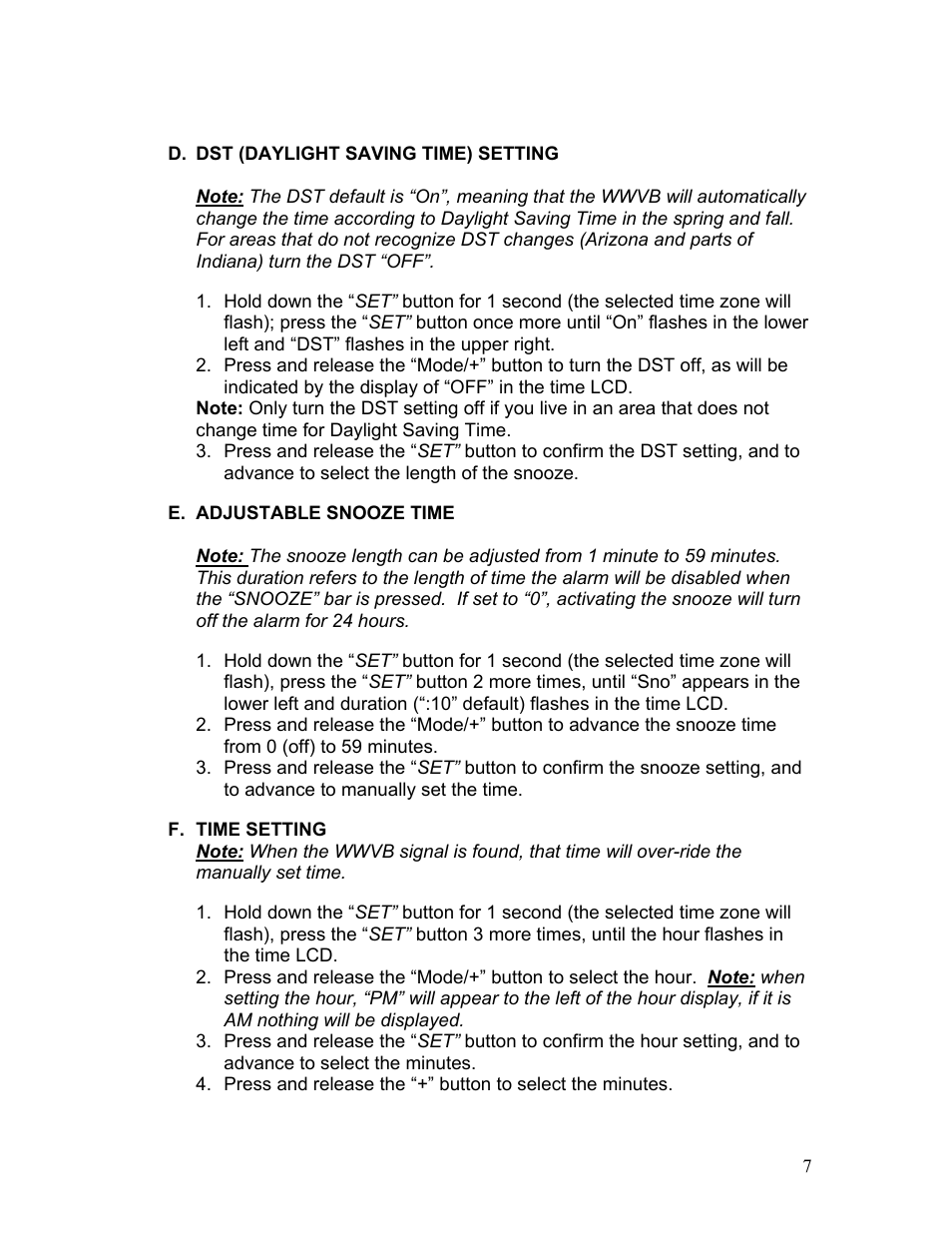 La Crosse Technology WT-5442 User Manual | Page 7 / 17