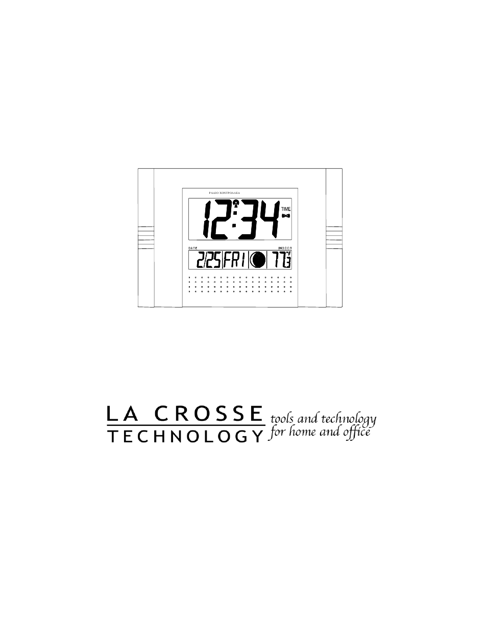 La Crosse Technology Radio Controlled Moon Phase Clock WS-8001U User Manual | 12 pages