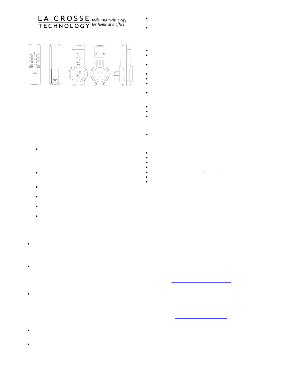 La Crosse Technology RS-204U-CS User Manual | 1 page