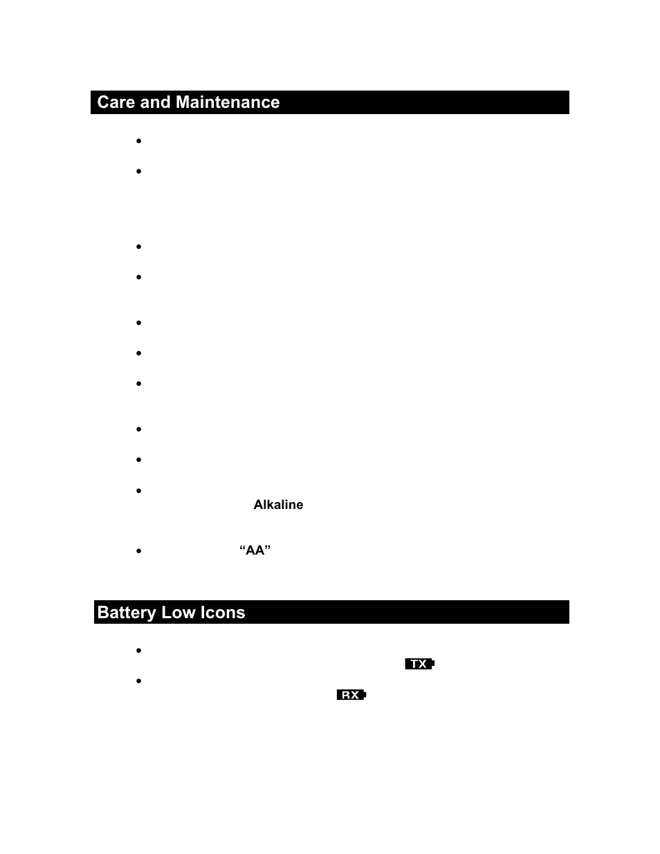 Care and maintenance, Battery low icons | La Crosse Technology Internet-Powered Weather Station WD-2511U User Manual | Page 21 / 25