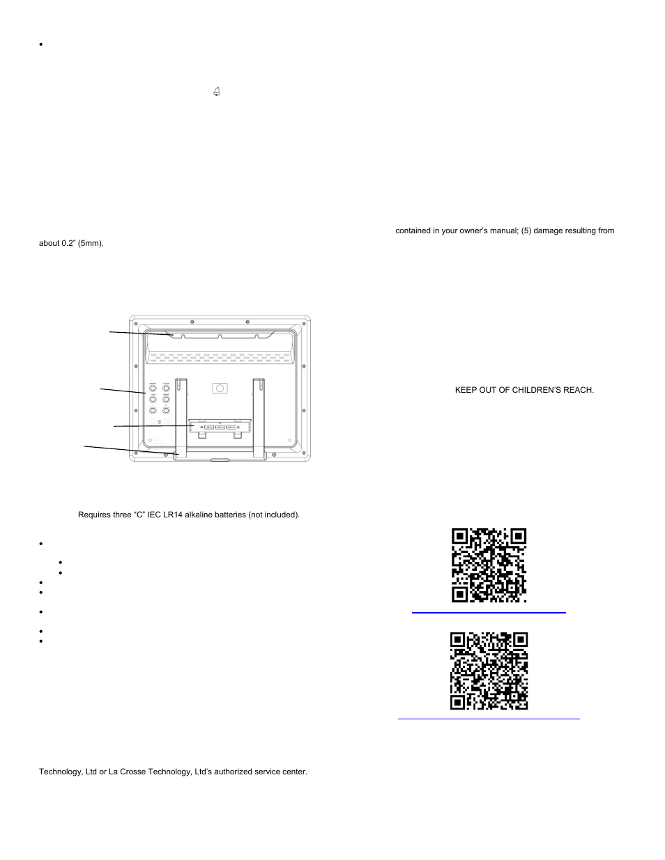 La Crosse Technology 515-1316 User Manual | Page 2 / 2