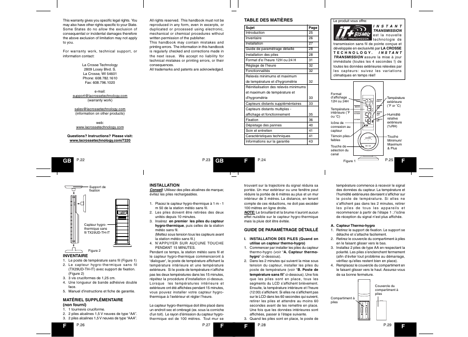La Crosse Technology WS-7220U-IT User Manual | Page 4 / 10