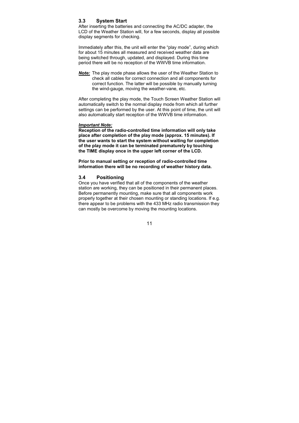 La Crosse Technology WS-3512 User Manual | Page 11 / 31