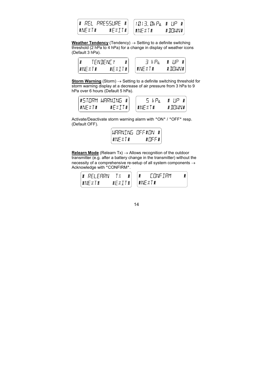 La Crosse Technology WS-3512 User Manual | Page 14 / 31